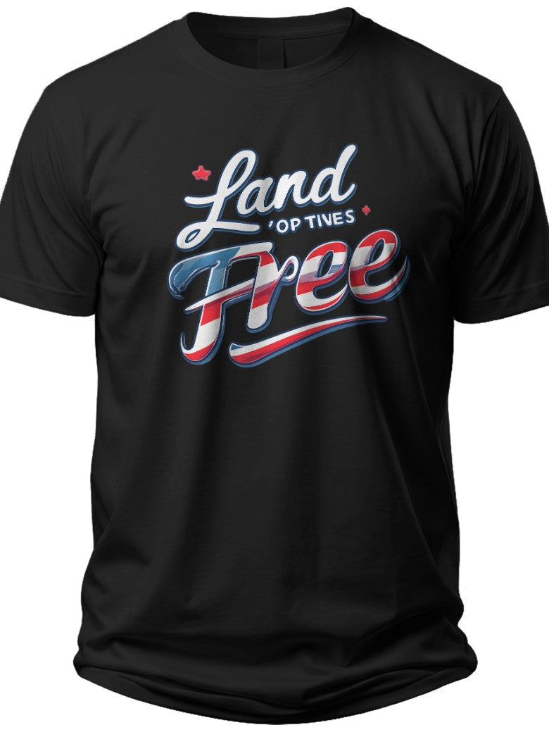 Land of the Free American Flag T-shirts - Adult Unisex Tee