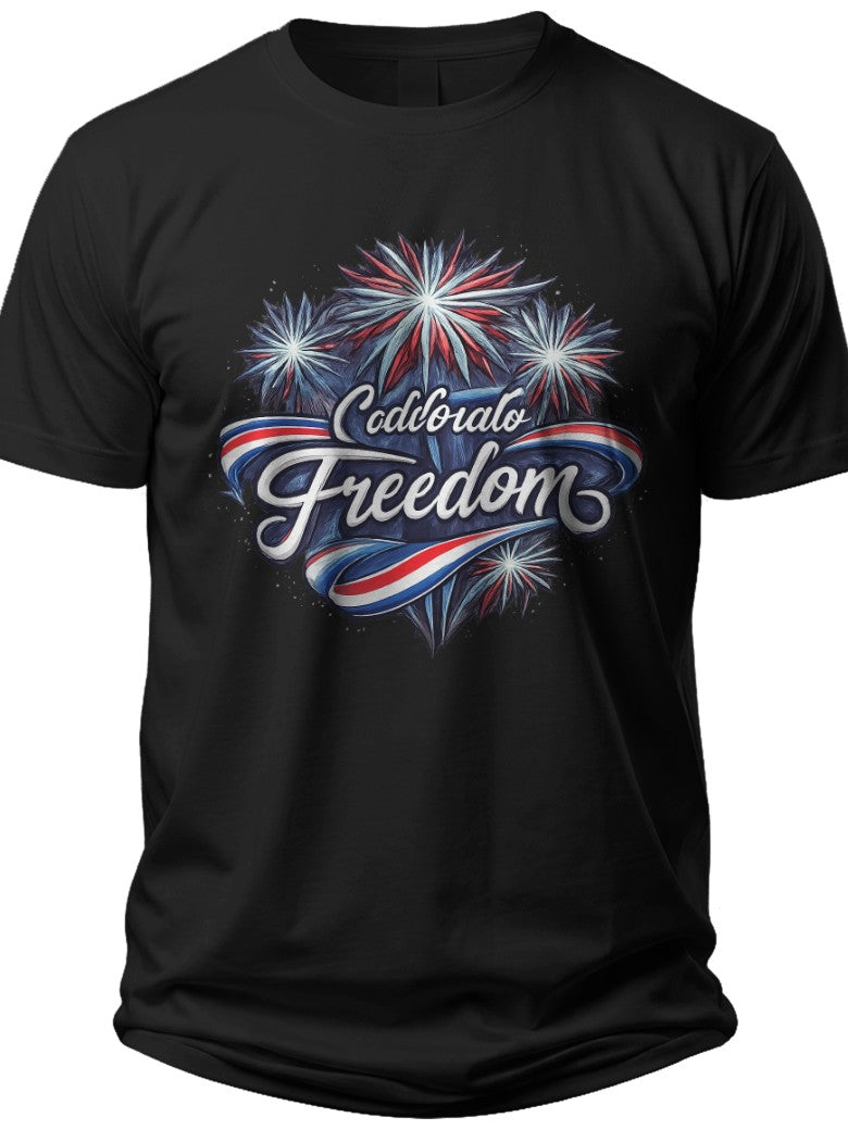 Independence Fireworks America T Shirt - Adult Unisex Tee