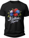 Haitian Roots Symbol Haitian Flag Shirt - Adult Unisex Tee
