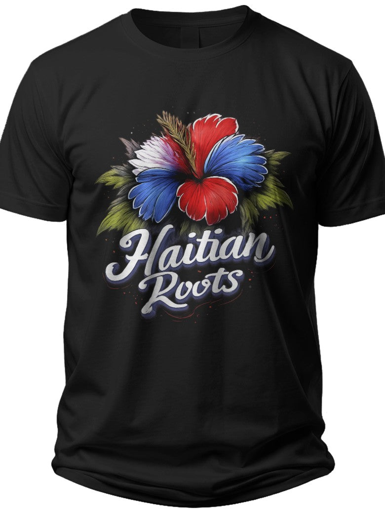 Haitian Roots Symbol Haitian Flag Shirt - Adult Unisex Tee