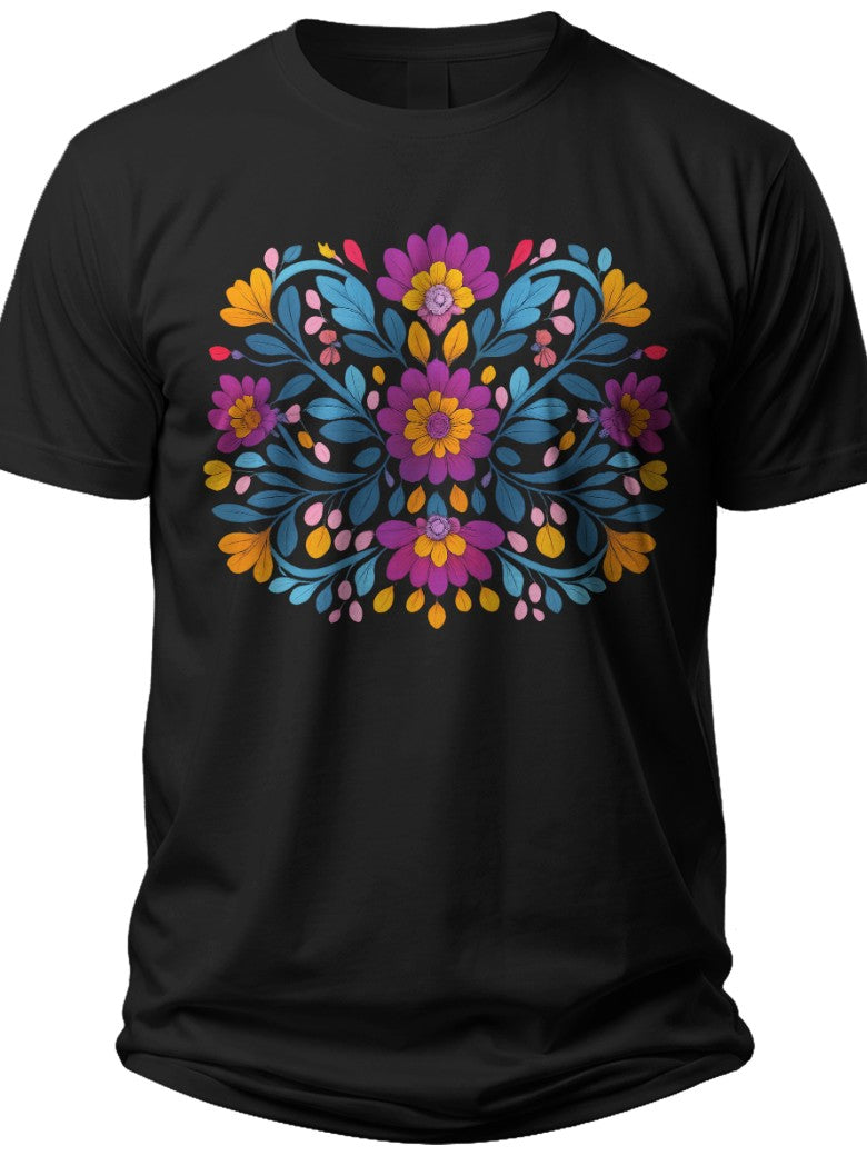 Floral Fiesta Design Mexico Shirt for Women - Adult Unisex Tee