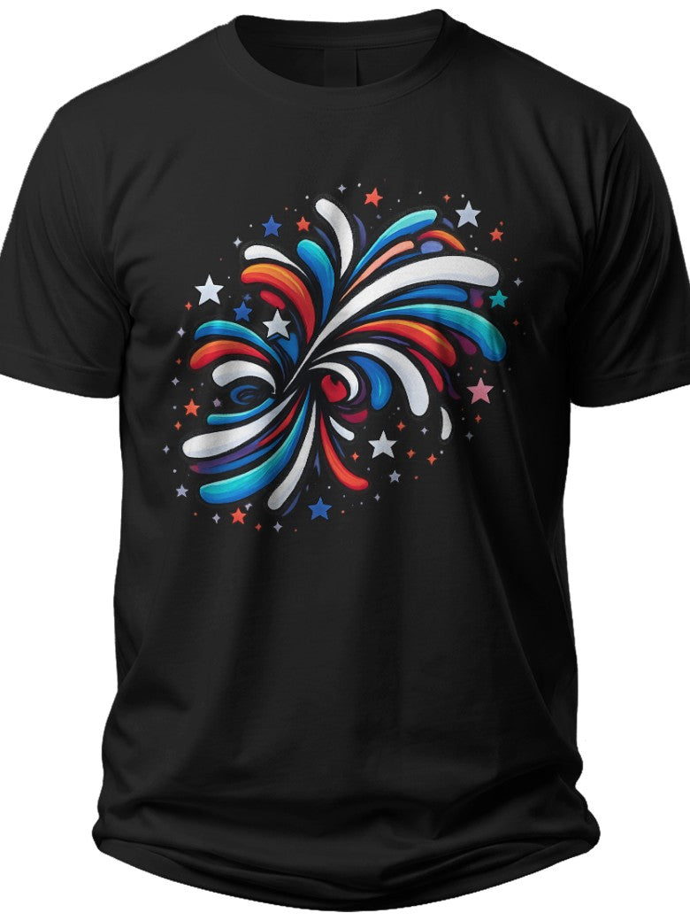 Festive Swirls Girls Usa Shirt - Adult Unisex Tee