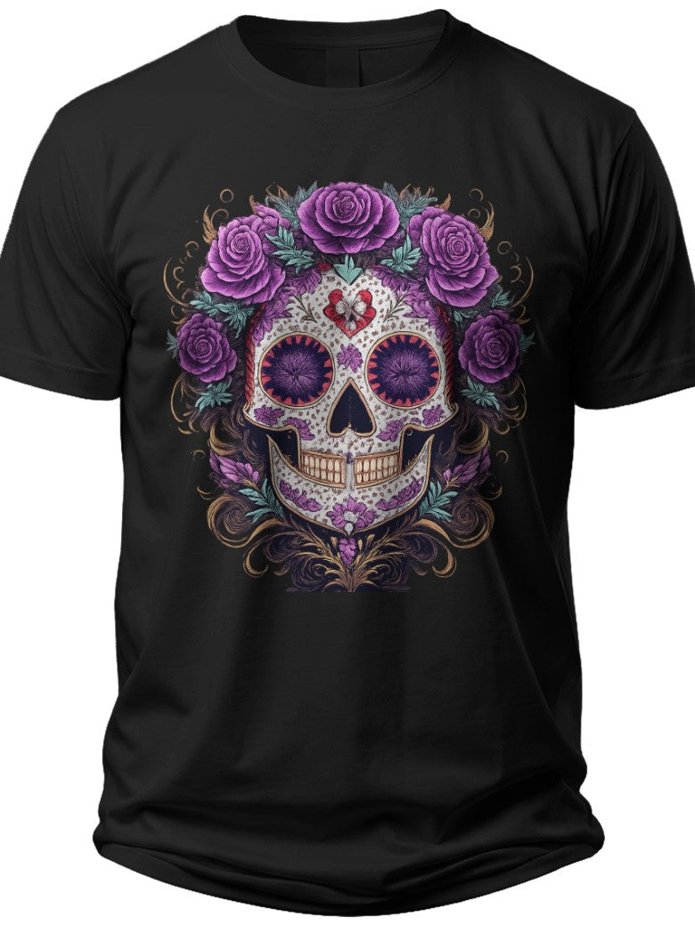 Elegant Sugar Skull Mexico Shirt for Women - Adult Unisex Tee
