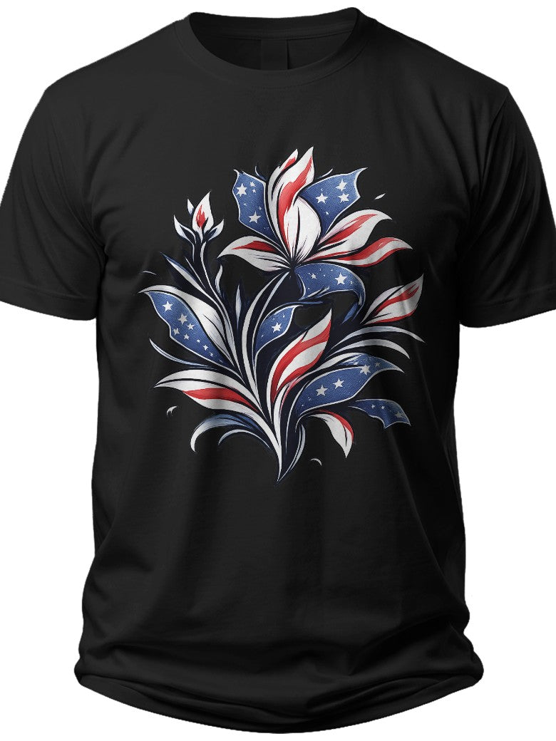 Bloom of Liberty Stars and Stripes Shirts for Women - Adult Unisex Tee