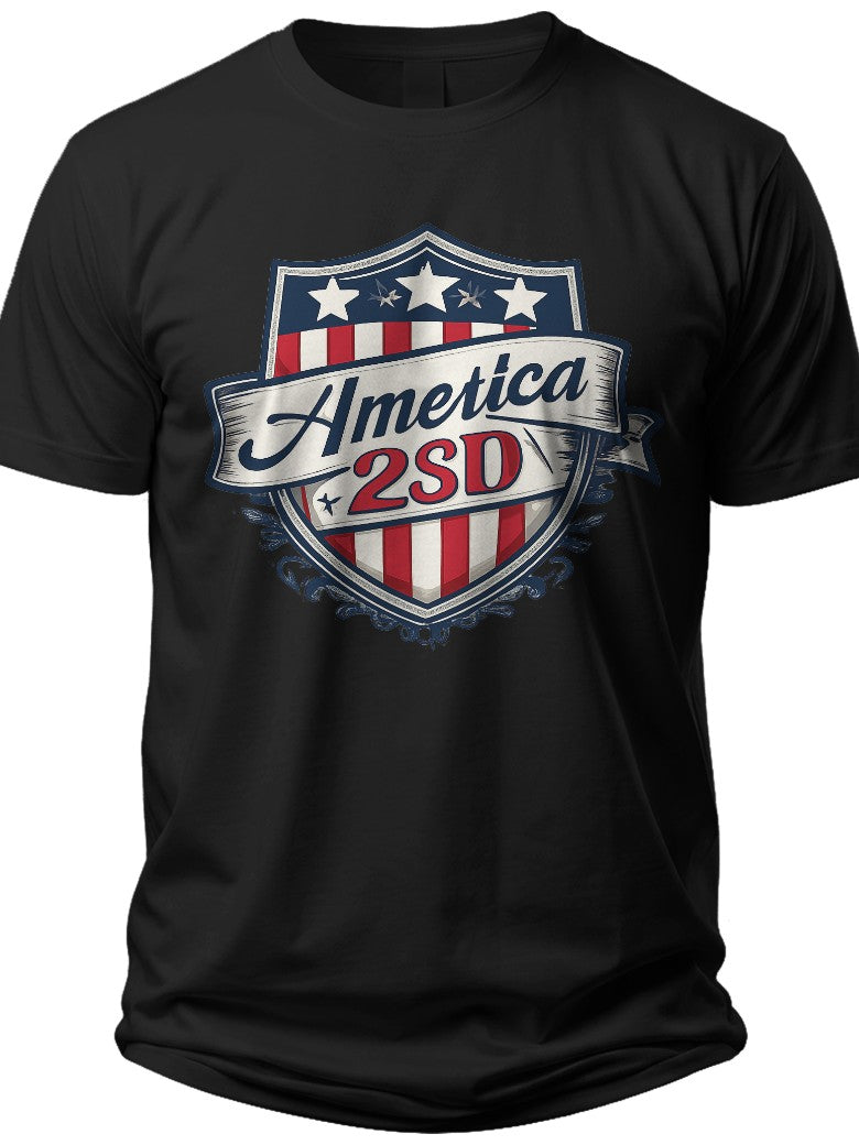 American Heritage Shield America 250 Shirt Made in Usa - Adult Unisex Tee