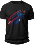 Abstract USA Stripes Mens America Shirt - Adult Unisex Tee