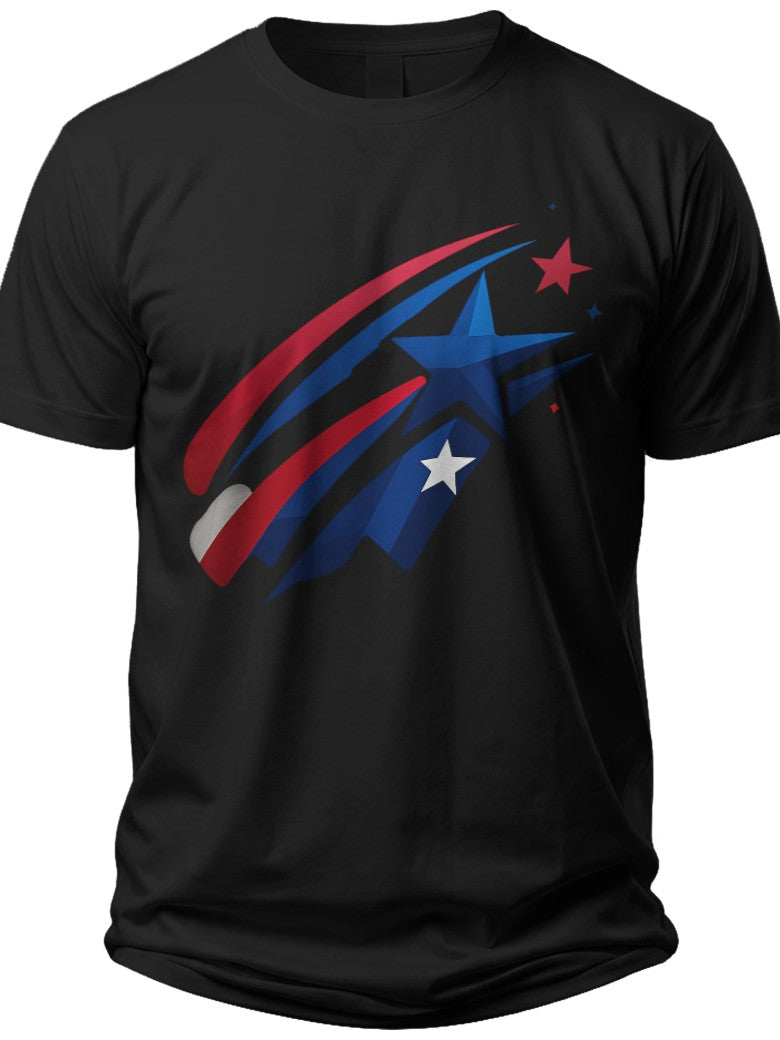 Abstract USA Stripes Mens America Shirt - Adult Unisex Tee