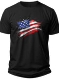 Abstract Splatter Flag American Flag Shirts for Men - Adult Unisex Tee