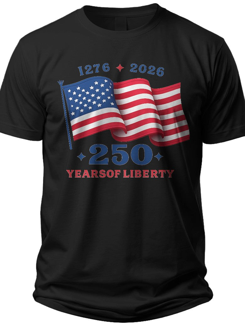 250 Years of Liberty Banner Mens 250th Anniversary Usa Shirt - Adult Unisex Tee