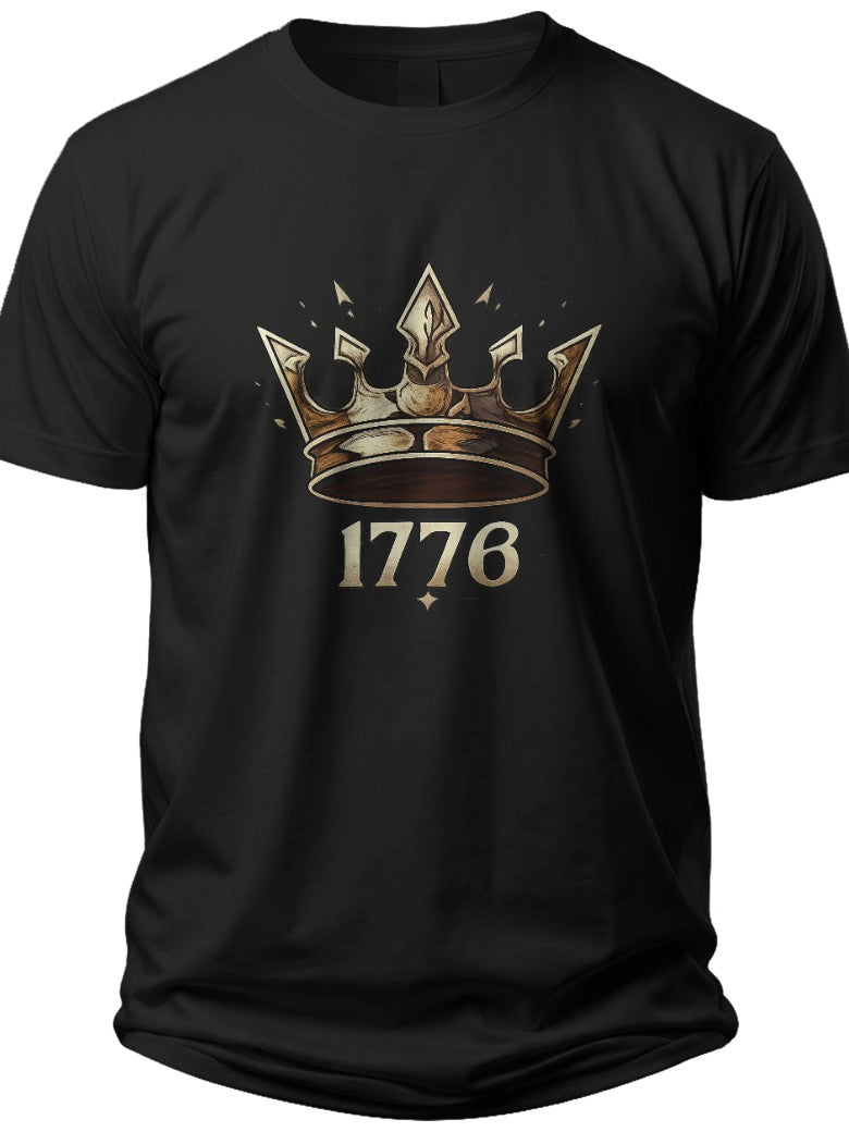 Broken Crown 1776 Rejecting Kings Since 1776 Shirt - Adult Unisex Tee