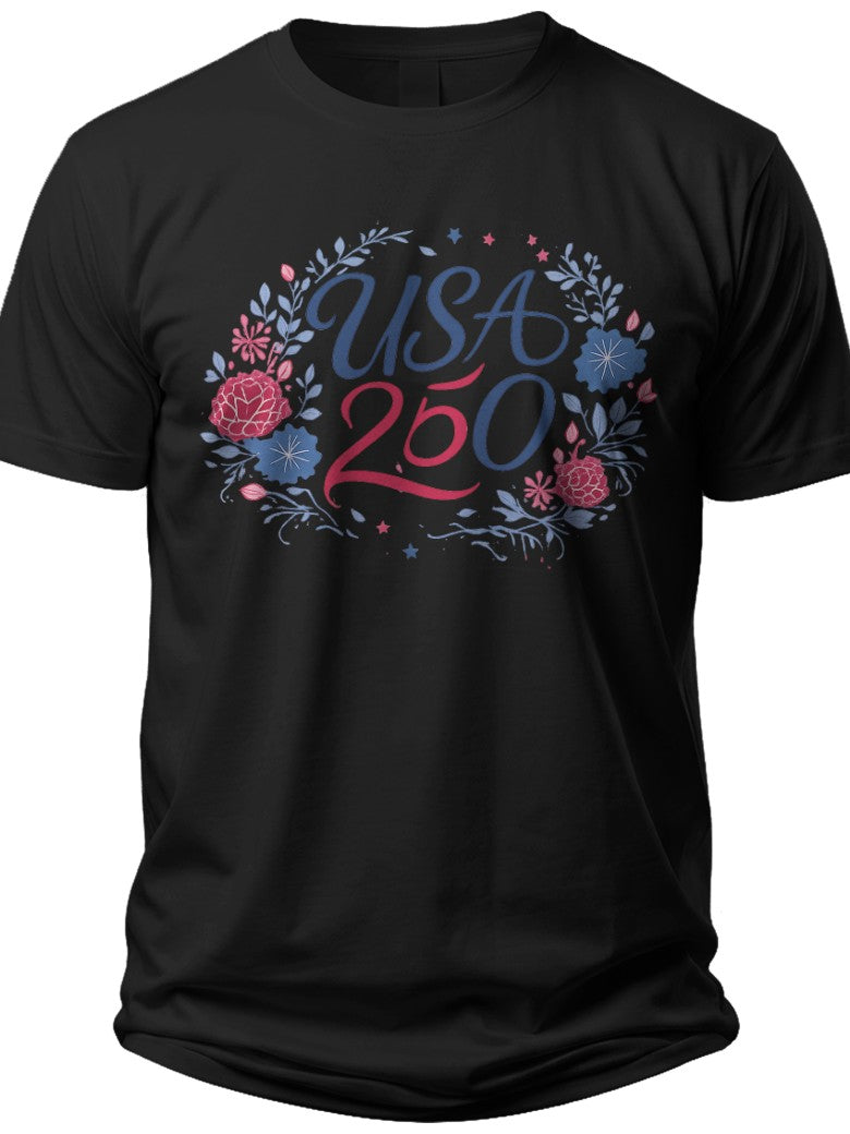 Blossom of Freedom 250 Usa 250th Anniversary Shirt Women - Adult Unisex Tee