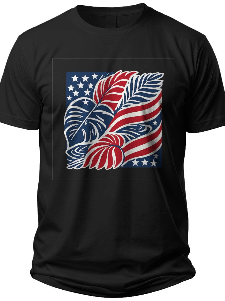 Starry Tropics Usa Hawaiian Shirt - Adult Unisex Tee