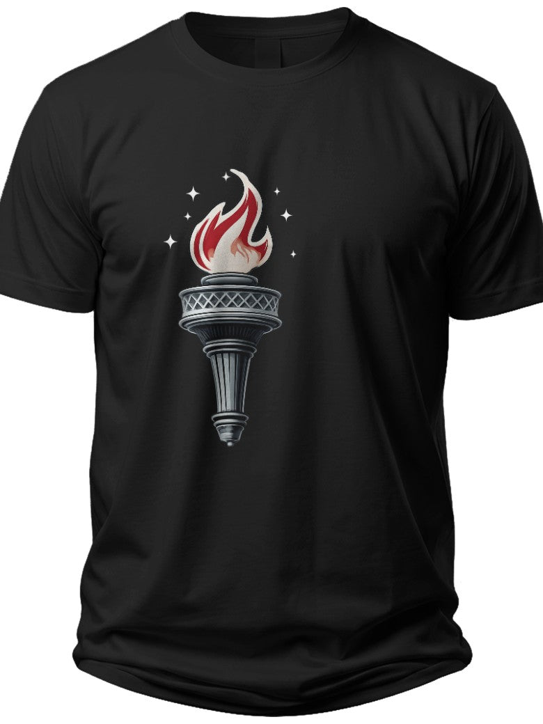Liberty Torch Icon Patriotic Womens Shirts - Adult Unisex Tee