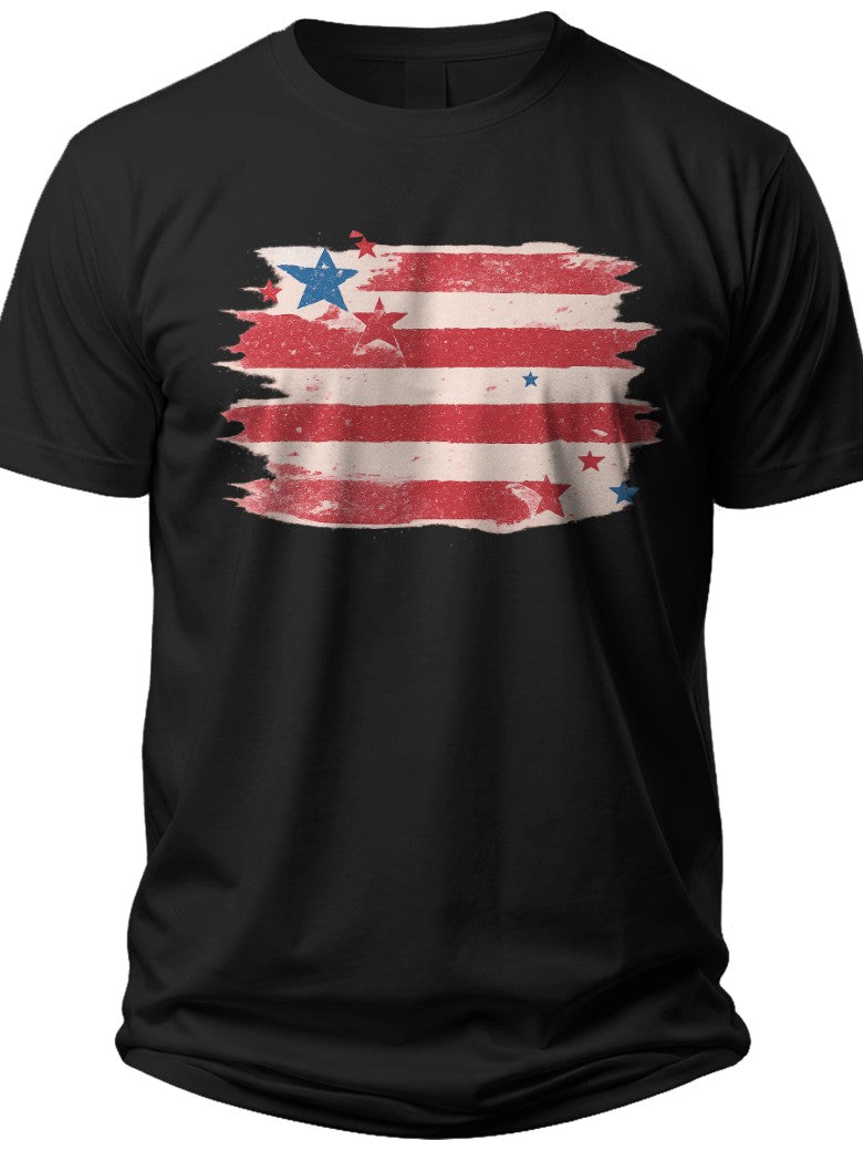 Distressed USA Stripes American Flag Shirts for Women - Adult Unisex Tee