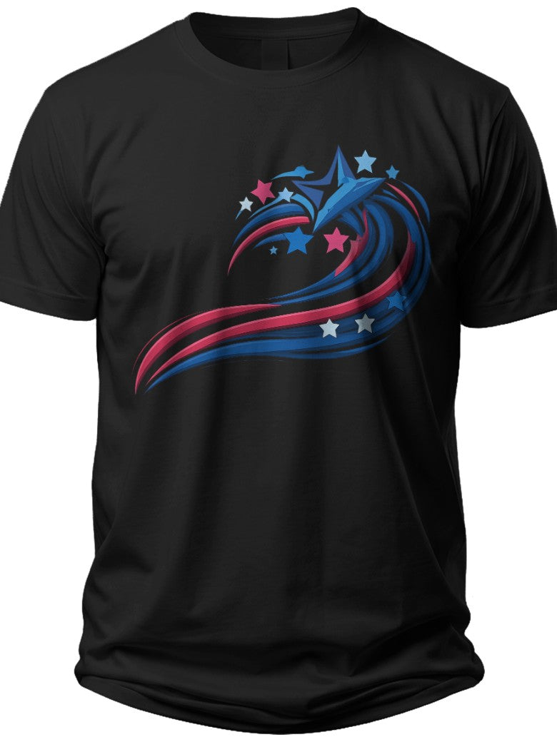 Abstract Patriotic Swirl Women's Patriotic Shirts - Adult Unisex Tee
