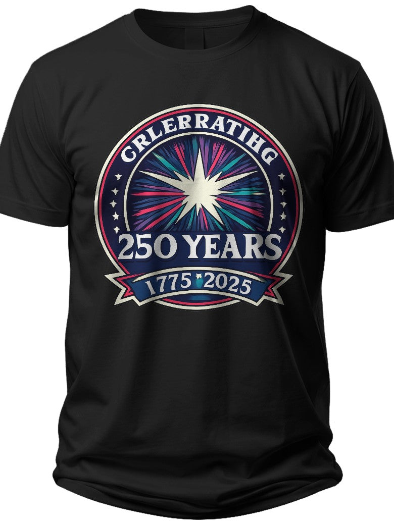 Patriotic Emblem 250 America 250 Shirts for Men - Adult Unisex Tee