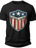 Vintage Star Shield Mens Patriotic T Shirts - Adult Unisex Tee