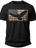 Vintage Flag Eagle Silhouette Mens Flag Shirt - Adult Unisex Tee