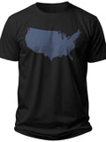 United States Outline America Shirts - Adult Unisex Tee