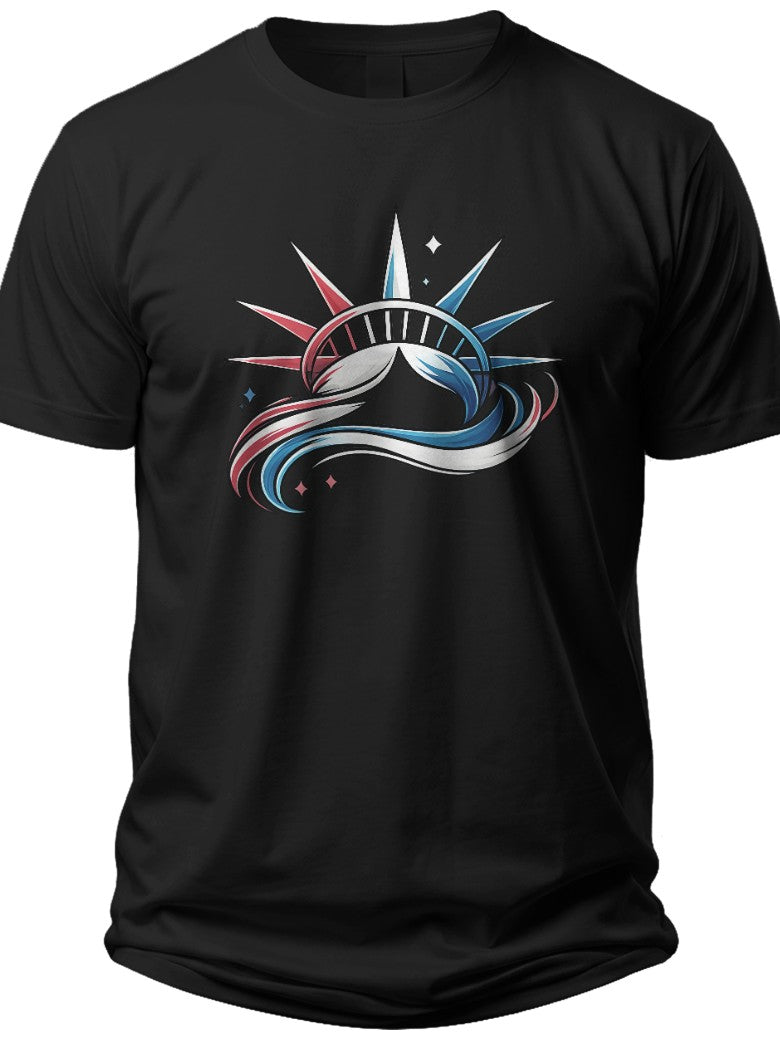 Stylish Liberty Crown Patriotic T Shirts for Women - Adult Unisex Tee