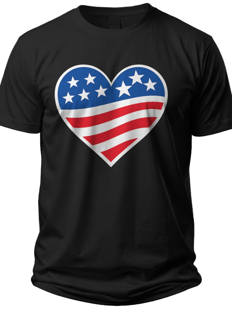 Star Spangled Heart Usa Toddler Shirt - Adult Unisex Tee
