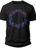 Patriotic Star Wreath Usa Sweatshirt Women - Adult Unisex Tee