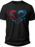 Patriotic Heart Swirl Usa Shirts for Women - Adult Unisex Tee