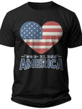 Patriotic Heart God Bless America Shirt - Adult Unisex Tee