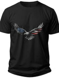 Patriotic Eagle Silhouette American Flag Tshirt Women - Adult Unisex Tee