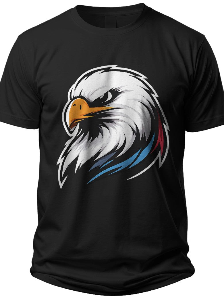 Patriotic Eagle Gaze Patriotic Polo Shirts for Men - Adult Unisex Tee