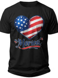 Merica Heart Flag Merica Shirt Women - Adult Unisex Tee