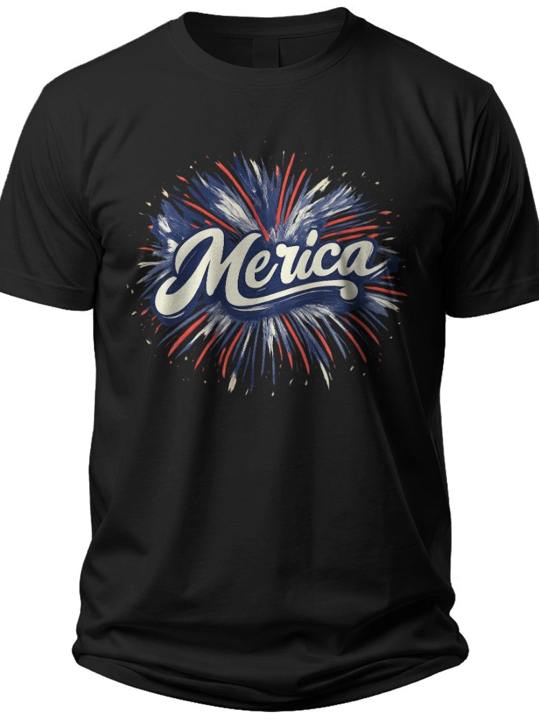 Merica Firework Blast Merica Shirt Women - Adult Unisex Tee