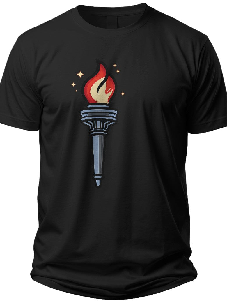 Liberty Torch Outline Usa Shirt for Men - Adult Unisex Tee