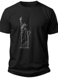 Liberty Outline Usa Shirts for Men - Adult Unisex Tee