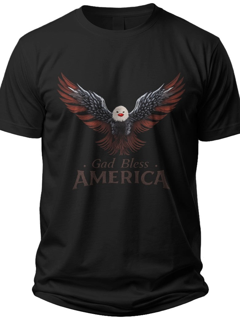 Men's Women's Patriotic Eagle Graphic T-Shirt American Theme Bird Print Short Sleeve Casual Crewneck Tee Top for Daily Wear