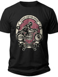 Men's Black Motorcycle Graphic T-Shirt Vintage Classic Custom Garage Biker Tee Short Sleeve Casual Apparel