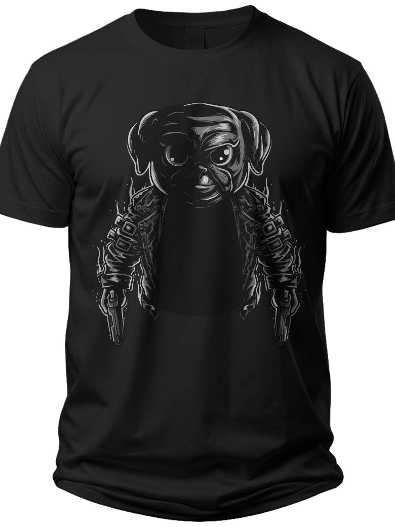 Black Graphic T-Shirt for Men Women Sci-Fi Shadow Creature Print Short Sleeve Cotton Casual Tee Top