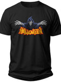 Men's Women's Halloween Grim Reaper Skeleton Graphic T-Shirt Spooky Costume Party Tee Black Short Sleeve Unisex Top