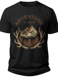 Adventure Seeker Mountain Forest Graphic T-Shirt Men's Women's Outdoor Nature Hiking Camping Casual Tee