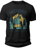 Unisex Hiking T-Shirt 'Weekends Are For Hiking' Mountain Outdoors Adventure Graphic Tee Short Sleeve Casual