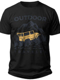 Unisex Outdoor Traveler Graphic T-Shirt Off-Road Mountain Adventure Tee for Men Women Hiking Camping