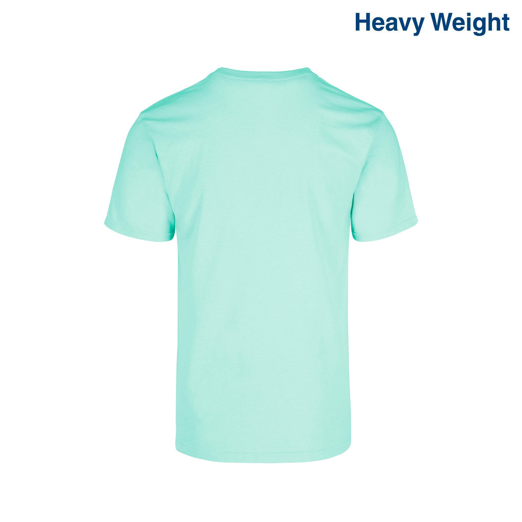 Adult Unisex Heavy Weight Crew Neck Short Sleeve T Shirt (White)