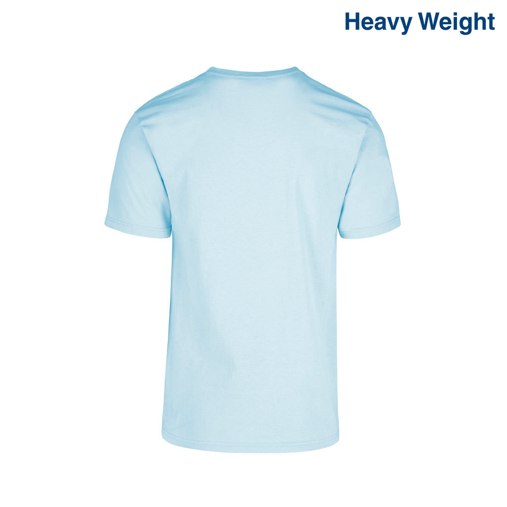 Adult Unisex Heavy Weight Crew Neck Short Sleeve T Shirt (White)