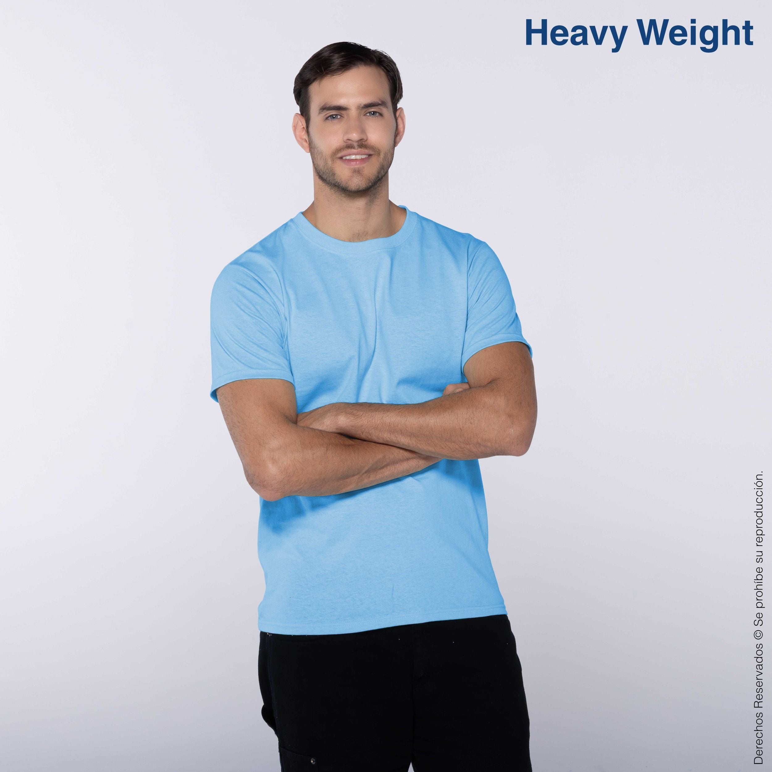 Adult Unisex Heavy Weight Crew Neck Short Sleeve T Shirt (White)