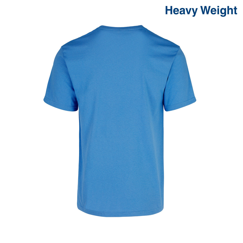 Adult Unisex Heavy Weight Crew Neck Short Sleeve T Shirt (White)