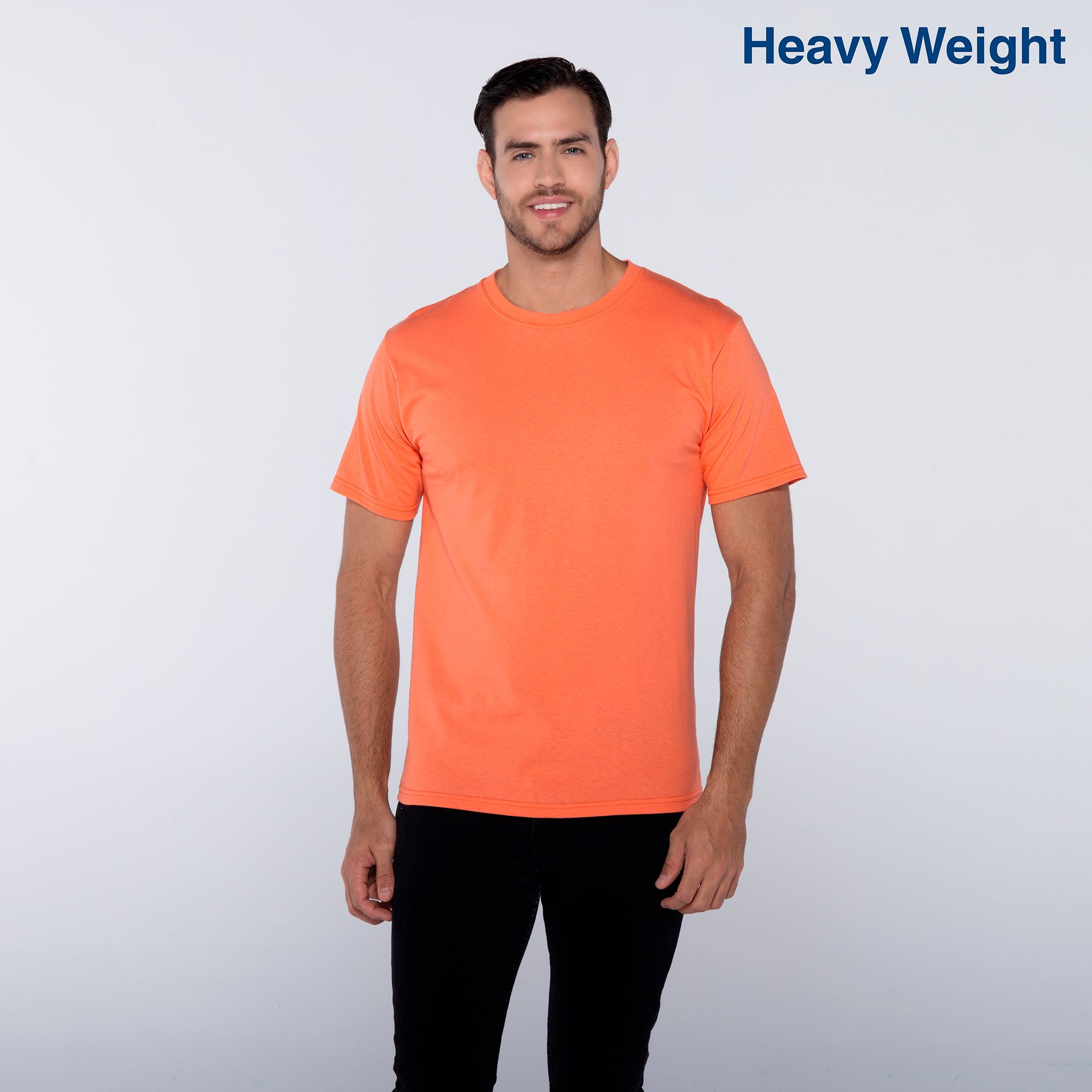 Adult Unisex Heavy Weight Crew Neck Short Sleeve T Shirt (White)
