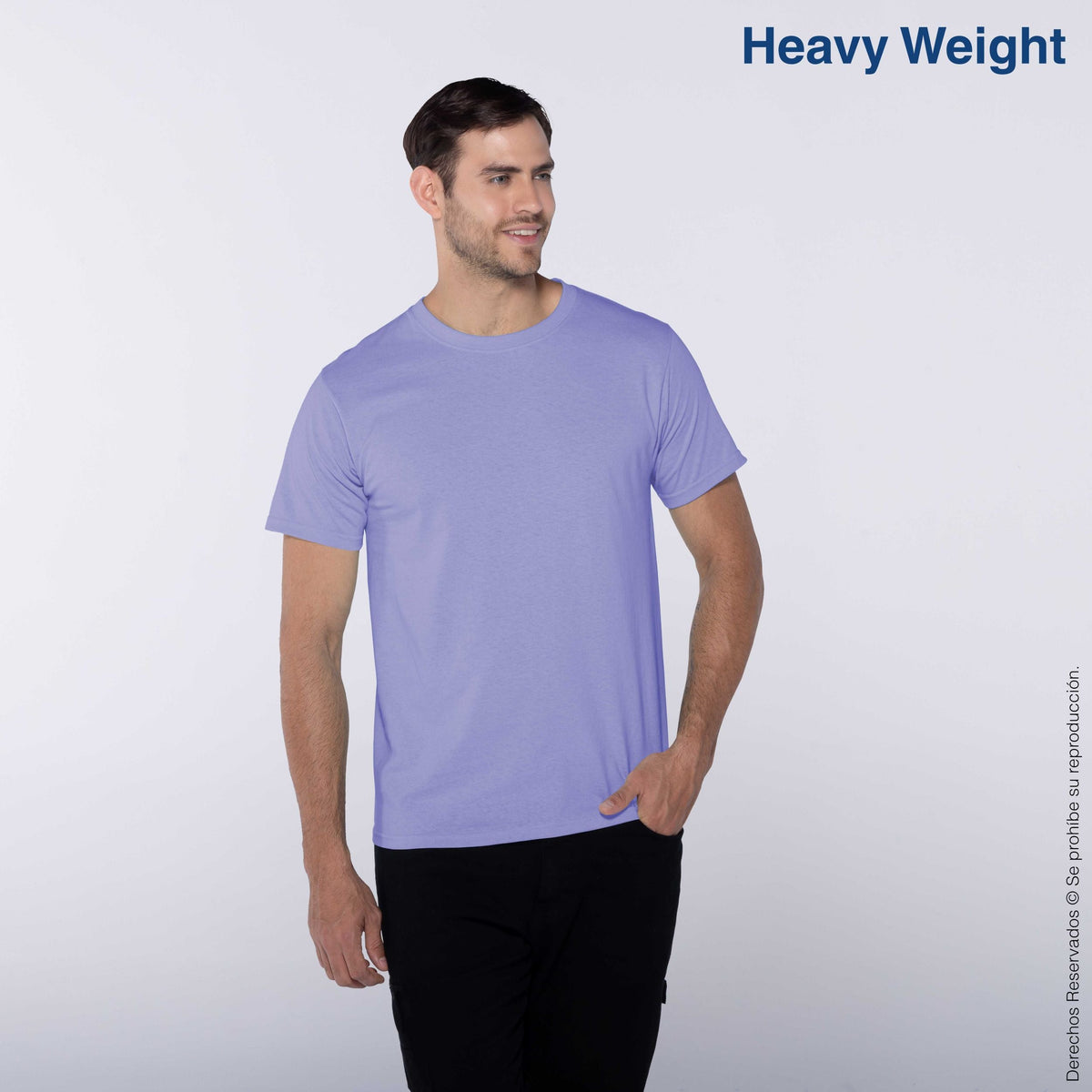 Adult Unisex Heavy Weight Crew Neck Short Sleeve T Shirt (White)