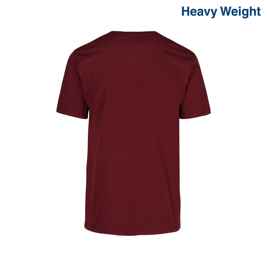 Adult Unisex Heavy Weight Crew Neck Short Sleeve T Shirt (White)