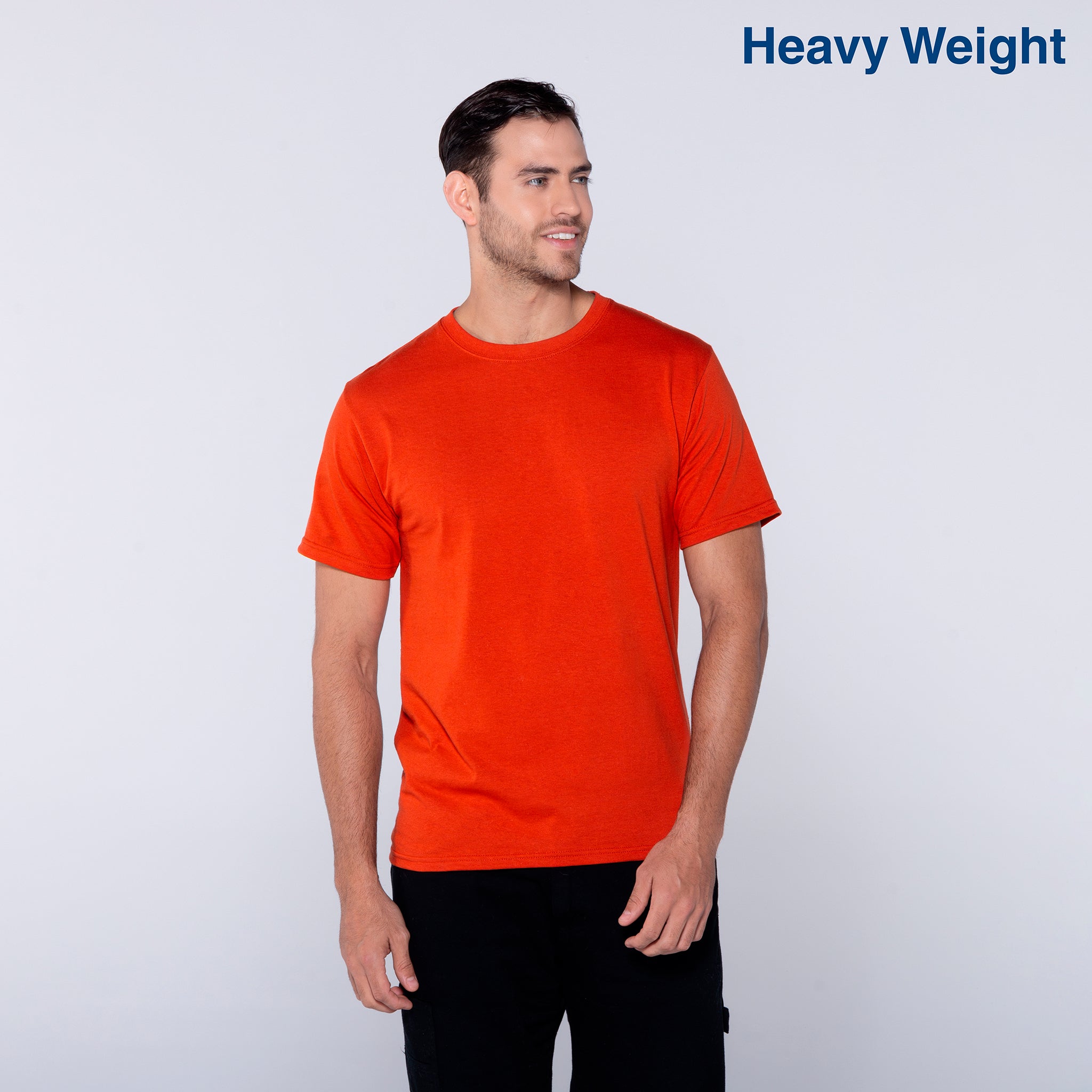 Adult Unisex Heavy Weight Crew Neck Short Sleeve T Shirt (White)