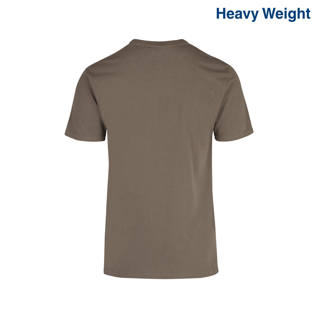 Adult Unisex Heavy Weight Crew Neck Short Sleeve T Shirt (White)